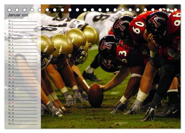 Produktbild: Sport. American Football (Tischkalender 2026 DIN A5 quer), CALVENDO Monatskalender