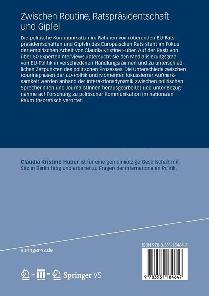 Produktbild: Zwischen Routine, Ratspr&auml;sidentschaft und Gipfel