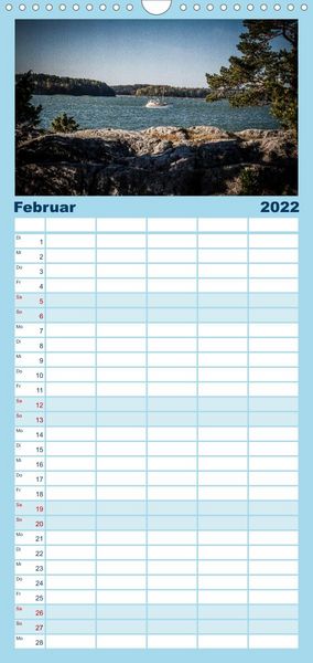 Produktbild: Familienplaner S&uuml;dwestk&uuml;ste Finnland (Wandkalender 2022 , 21 cm x 45 cm, hoch)