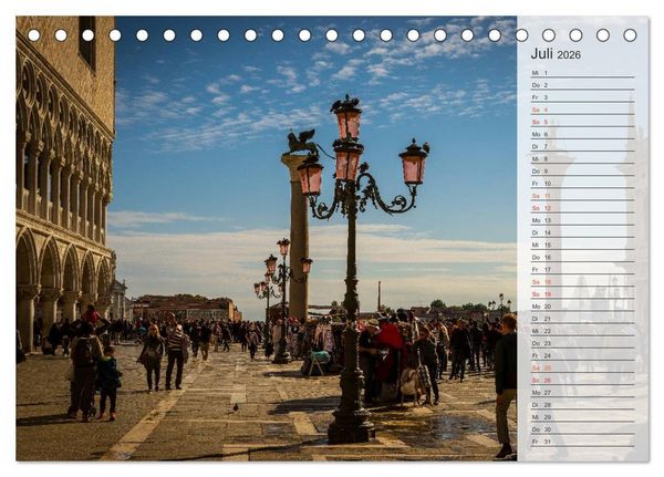 Produktbild: Wundervolles Venedig (Tischkalender 2026 DIN A5 quer), CALVENDO Monatskalender