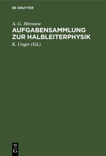 Produktbild: Aufgabensammlung zur Halbleiterphysik
