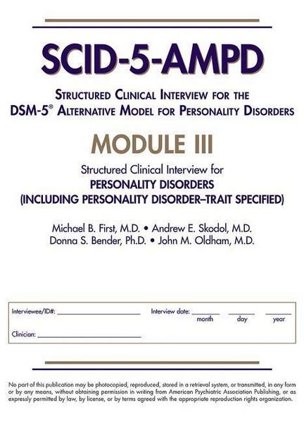 Produktbild: Structured Clinical Interview for the DSM-5&reg; Alternative Model for Personality Disorders (SCID-5-AMPD) Module III