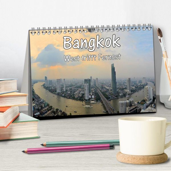 Produktbild: Bangkok: West trifft Fernost (Tischkalender 2026 DIN A5 quer), CALVENDO Monatskalender