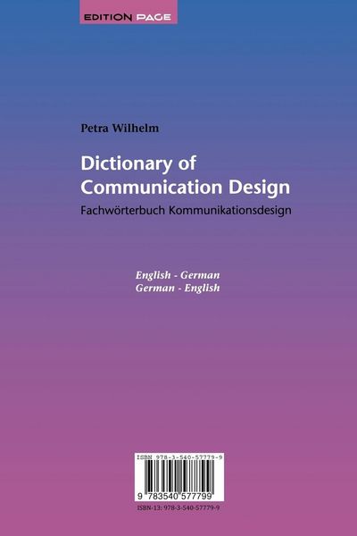 Produktbild: Fachw&ouml;rterbuch Kommunikationsdesign / Dictionary of Communication Design