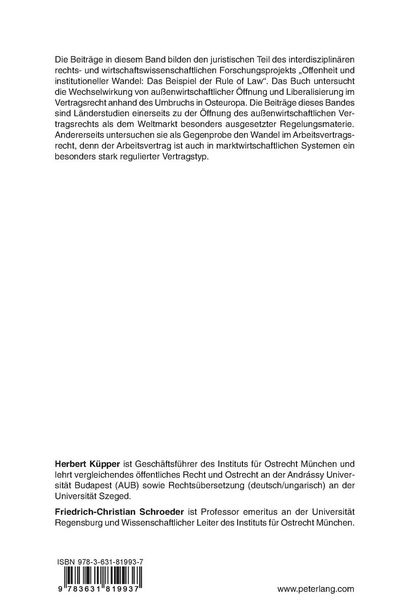 Produktbild: Rule of Law und institutioneller Wandel: Vertragsstabilit&auml;t und Vertragsdurchsetzung in Osteuropa