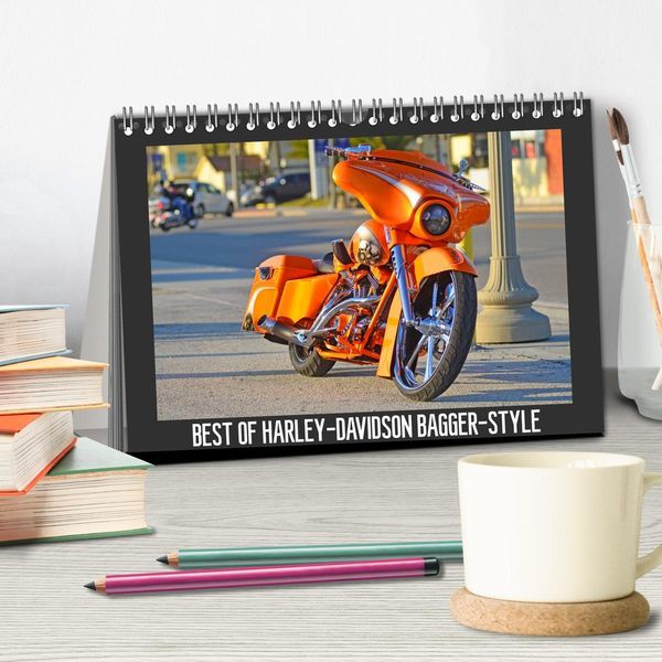 Produktbild: BEST OF HARLEY-DAVIDSON BAGGER-STYLE (Tischkalender 2025 DIN A5 quer), CALVENDO Monatskalender