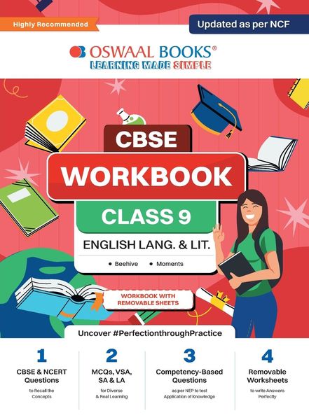 Oswaal CBSE Workbook for Class 9 English Language and Literature | Updated as per NCF | For 2024