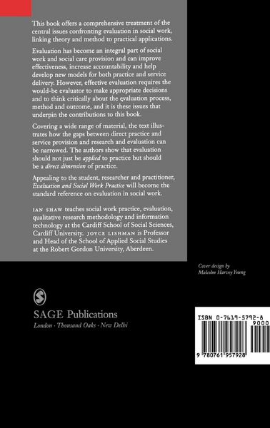 Produktbild: Evaluation and Social Work Practice