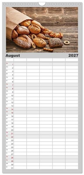 Produktbild: Familienplaner 2027 - Mein Brotkalender mit 5 Spalten (Wandkalender, 21 x 45 cm) CALVENDO