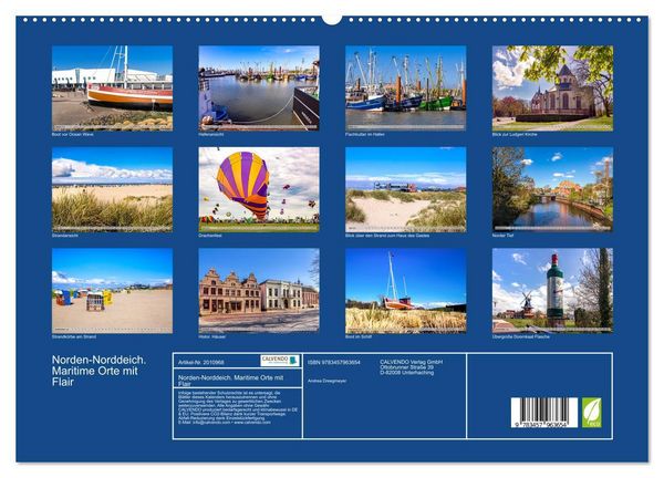 Produktbild: Norden-Norddeich. Maritime Orte mit Flair (hochwertiger Premium Wandkalender 2026 DIN A2 quer), Kunstdruck in Hochglanz