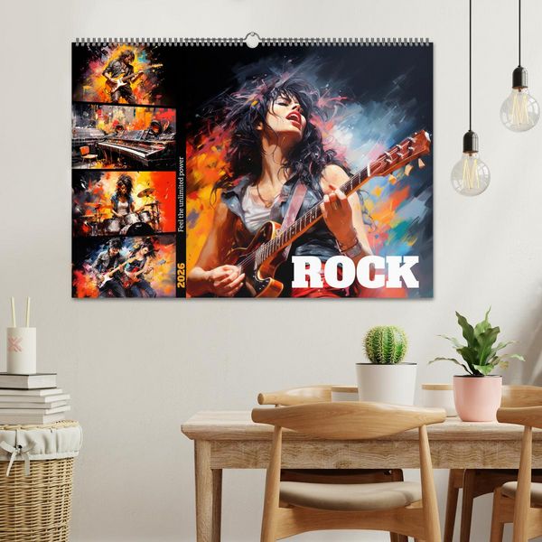 Produktbild: ROCK Feel the unlimited power (Wall Calendar 2026 DIN A2 landscape), CALVENDO 12 Month Wall Calendar