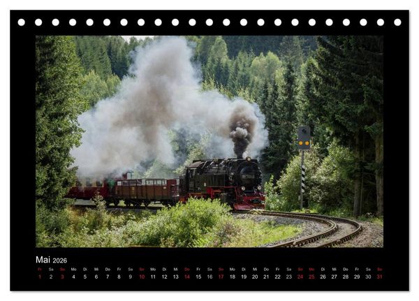 Produktbild: Dampferlebnis im Harz (Tischkalender 2026 DIN A5 quer), CALVENDO Monatskalender