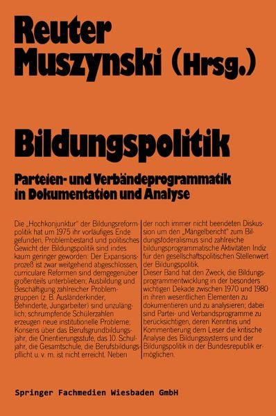 Produktbild: Bildungspolitik