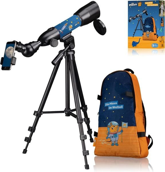 Produktbild: Bresser 10490 - DieMaus Linsen-Teleskop 50/350 mit Rucksack und Zubeh&ouml;r