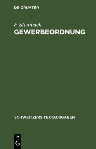 Produktbild: Gewerbeordnung