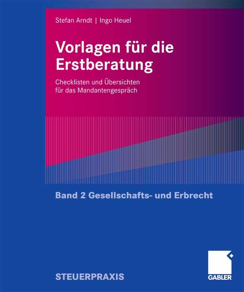 Produktbild: Vorlagen f&uuml;r die Erstberatung - Gesellschafts- und Erbrecht