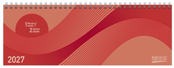 Produktbild: Tischkalender quer Professional Colourlux 2027 rot
