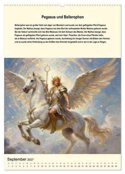 Produktbild: Helden der griechischen Mythologie (Wandkalender 2027 DIN A2 hoch), CALVENDO Monatskalender