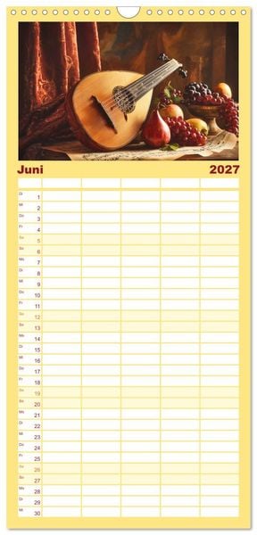 Produktbild: Familienplaner 2027 - Klang der Ewigkeit mit 5 Spalten (Wandkalender, 21 x 45 cm) CALVENDO