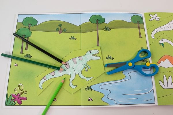 Produktbild: Wir basteln! ab 5 Jahren - Malen, Ausschneiden, Kleben - Dinosaurier