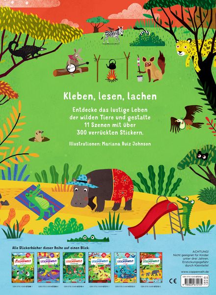 Produktbild: Wimmel-Stickerwelt: Wilde Tiere