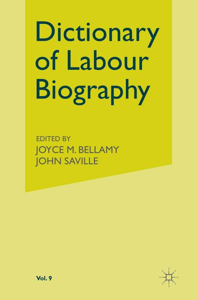 Produktbild: Dictionary of Labour Biography