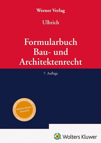 Produktbild: Formularbuch Bau- und Architektenrecht