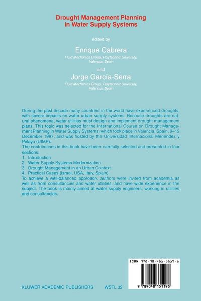 Produktbild: Drought Management Planning in Water Supply Systems