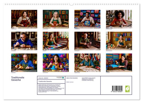 Produktbild: Traditionelle Gewerke (hochwertiger Premium Wandkalender 2026 DIN A2 quer), Kunstdruck in Hochglanz