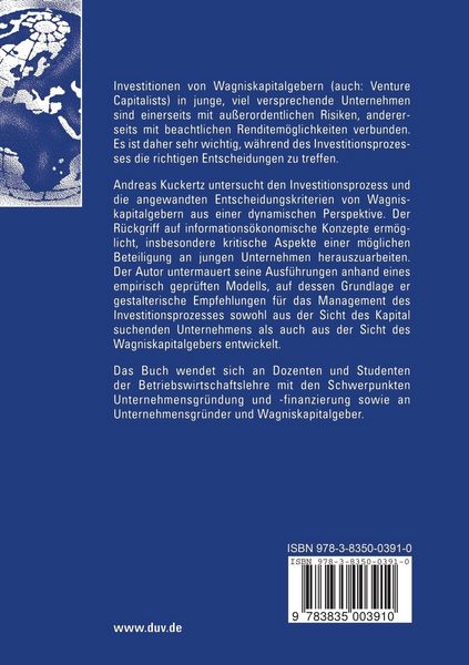 Produktbild: Der Beteiligungsprozess bei Wagniskapitalfinanzierungen