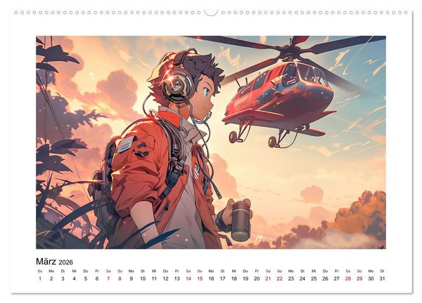 Produktbild: Der Jungen-Kalender (Wandkalender 2026 DIN A2 quer), CALVENDO Monatskalender