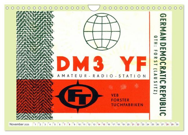 Produktbild: Radio VEB - Amateurfunkstationen Volkseigener Betriebe (Wandkalender 2026 DIN A4 quer), CALVENDO Monatskalender
