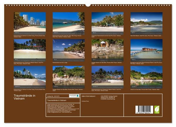 Produktbild: Traumstr&auml;nde in Vietnam (hochwertiger Premium Wandkalender 2027 DIN A2 quer), Kunstdruck in Hochglanz