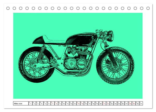 Produktbild: Motor Craft Motorr&auml;der (Tischkalender 2026 DIN A5 quer), CALVENDO Monatskalender