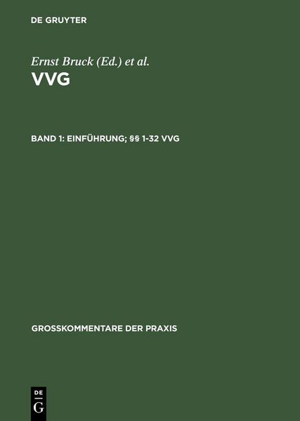 Produktbild: Einf&uuml;hrung; &sect;&sect; 1-32 VVG