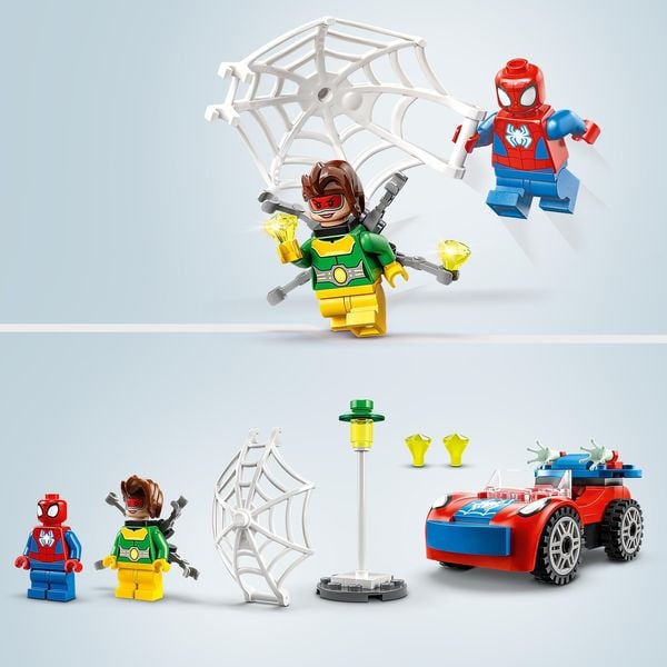LEGO Marvel 10789 Spider-Mans Auto und Doc Ock Spidey Set, 4+ Spielzeug