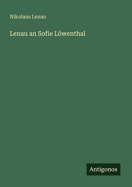 Produktbild: Lenau an Sofie L&ouml;wenthal