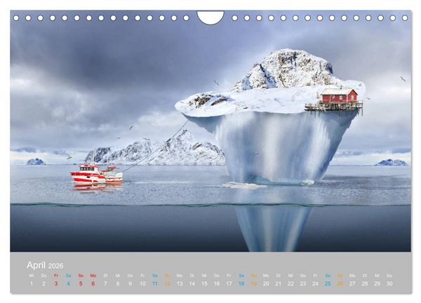 Produktbild: Fantastisch und surreal - Landschaften (Wandkalender 2026 DIN A4 quer), CALVENDO Monatskalender