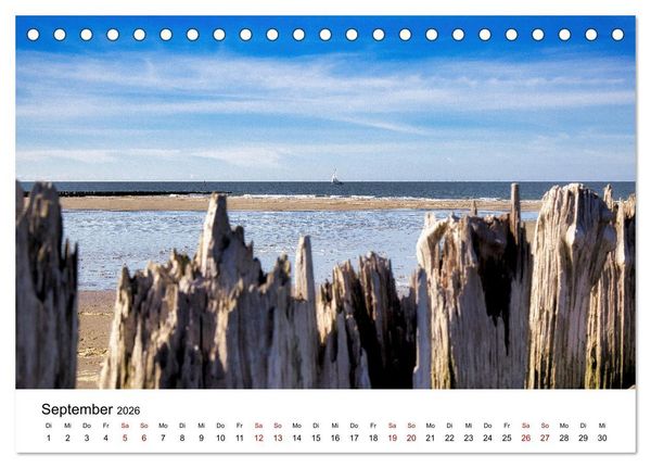 Produktbild: Norderney Paradies in der Nordsee (Tischkalender 2026 DIN A5 quer), CALVENDO Monatskalender