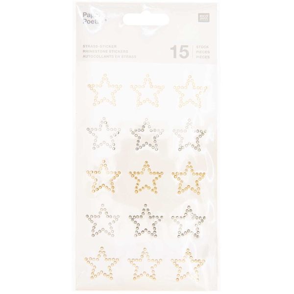 Produktbild: Strass-Sticker Sterne, 15 St&uuml;ck