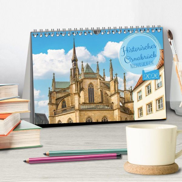 Produktbild: Historisches Osnabr&uuml;ck - Niedersachsen (Tischkalender 2026 DIN A5 quer), CALVENDO Monatskalender