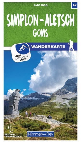 Produktbild: K&uuml;mmerly+Frey Wanderkarte 42 Simplon, Aletsch 1:40.000