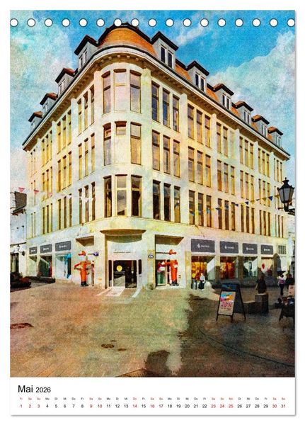 Produktbild: Hansestadt Wismar - Aquarellansichten der Perle des Nordens (Tischkalender 2026 DIN A5 hoch), CALVENDO Monatskalender