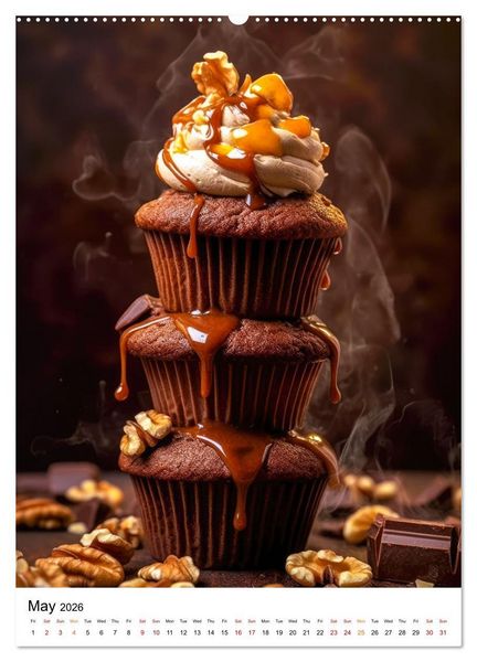 Produktbild: Yummy Cupcakes (Wall Calendar 2026 DIN A2 portrait), CALVENDO 12 Month Wall Calendar