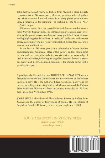 Produktbild: Selected Poems of Robert Penn Warren