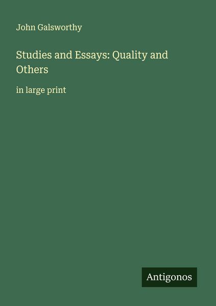 Produktbild: Studies and Essays: Quality and Others