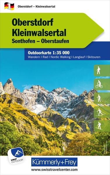 Kümmerly+Frey Outdoorkarte Deutschland 1 Oberstdorf, Kleinwalsertal 1:35.000, Sonstige von , Kümmerly+Frey, 9783259025758