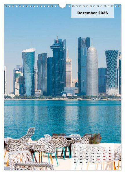 Produktbild: Doha Leuchtende Hauptstadt von Katar (Wandkalender 2026 DIN A3 hoch), CALVENDO Monatskalender