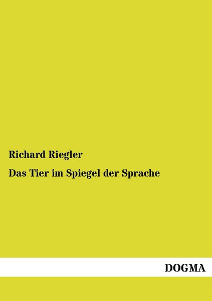 Produktbild: Das Tier im Spiegel der Sprache