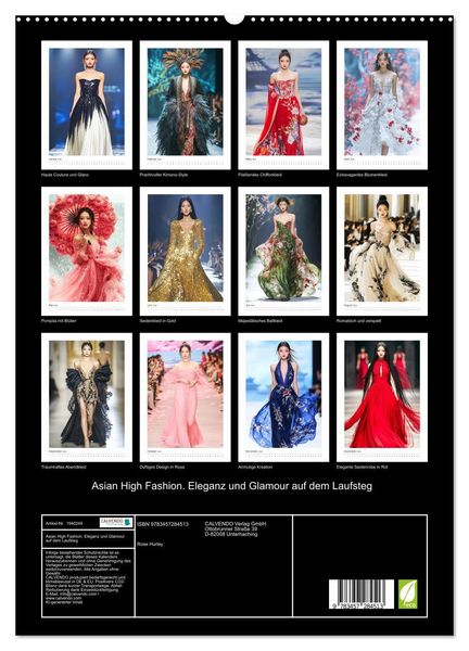 Produktbild: Asian High Fashion. Eleganz und Glamour auf dem Laufsteg (hochwertiger Premium Wandkalender 2026 DIN A2 hoch), Kunstdruck in Hochglanz